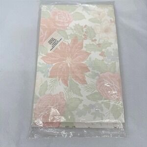Current Inc Poinsettia Stationery Floral Lined Holiday Christmas Writing Paper